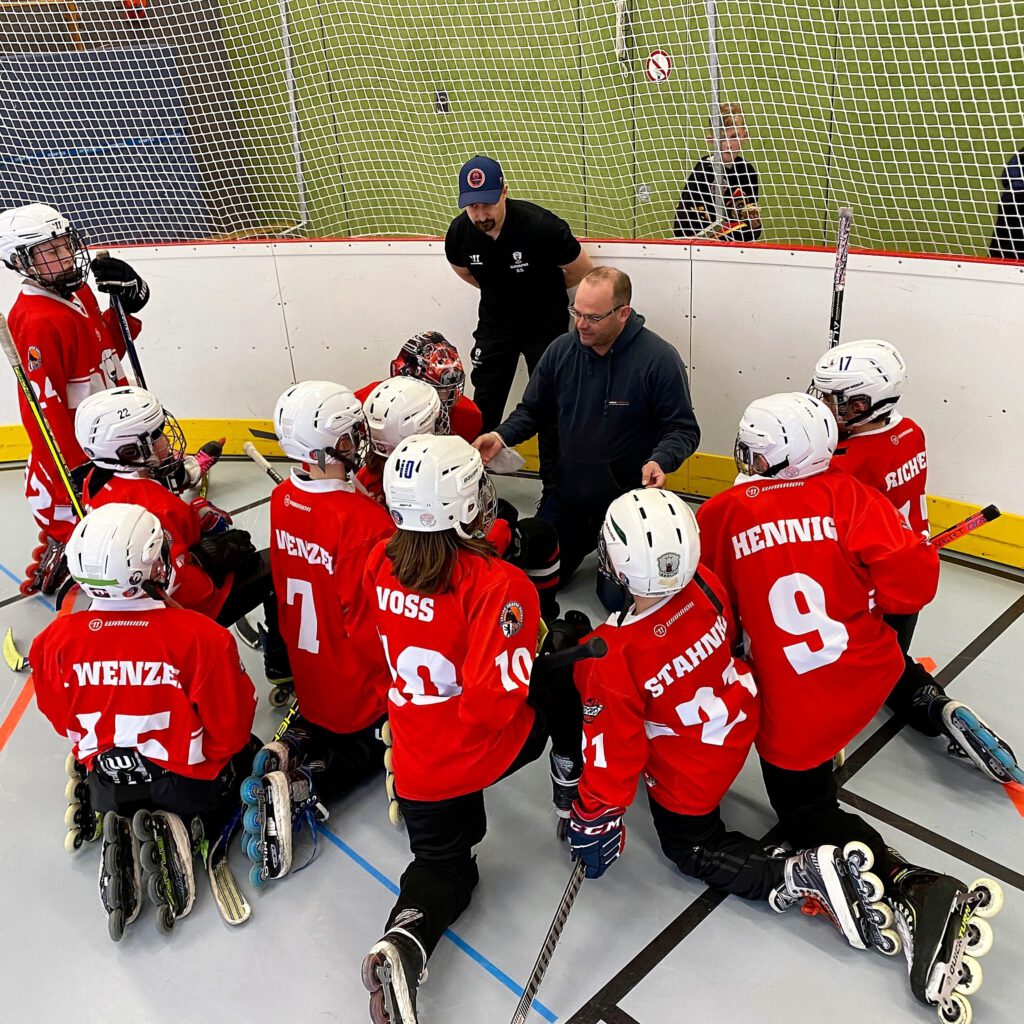 Die Ansprache in der Halbzeit vom Coach Sven