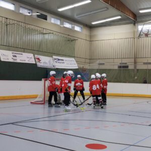 U13 Inlineskaterhockey Team vom Spiel